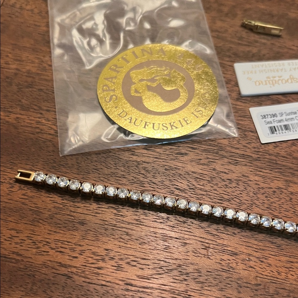 Spartina NWT Costume Gold Tennis Bracelet
